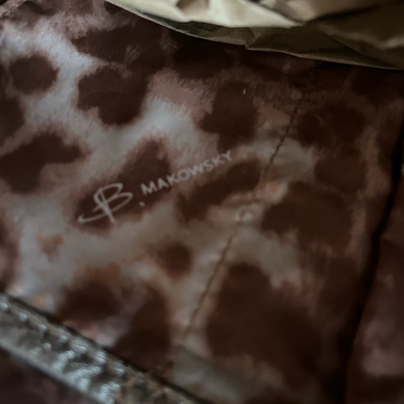 b. Makowsky Metallic Leather Tote Bag